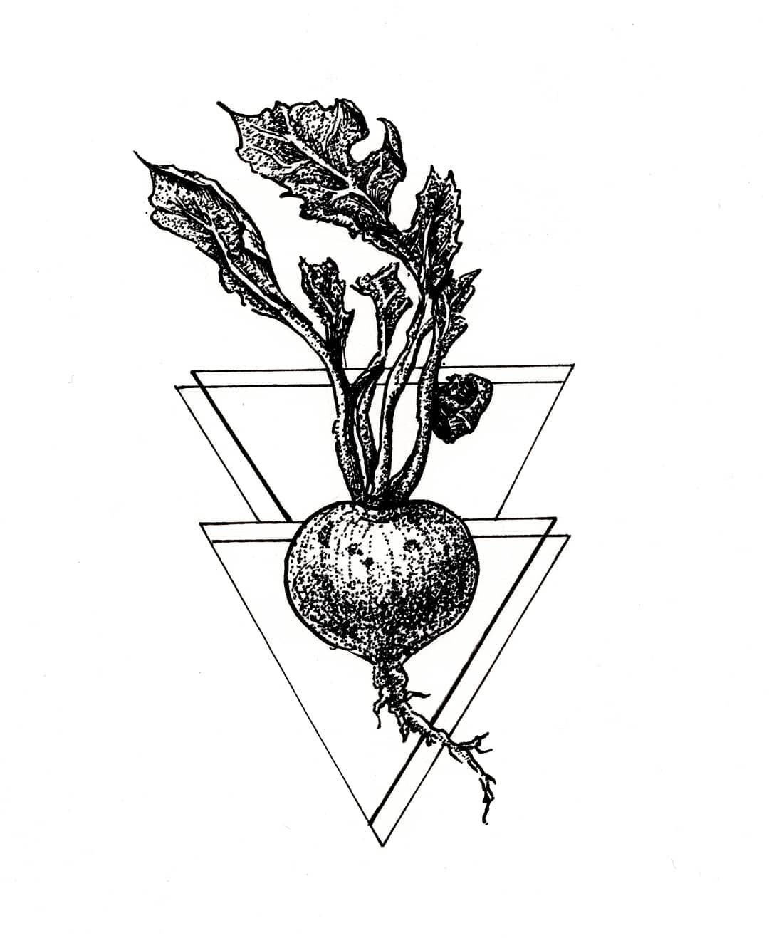 1080x1317 Radish Veggie Powered Vegetables Kitchen Wall Decor Tattoo Etsy