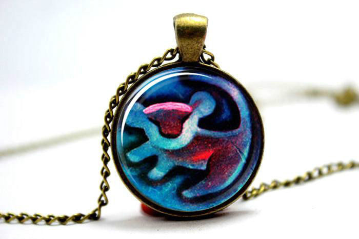 700x466 Lion King Themed Glass Picture Art Pendant Necklace Rafiki Simba