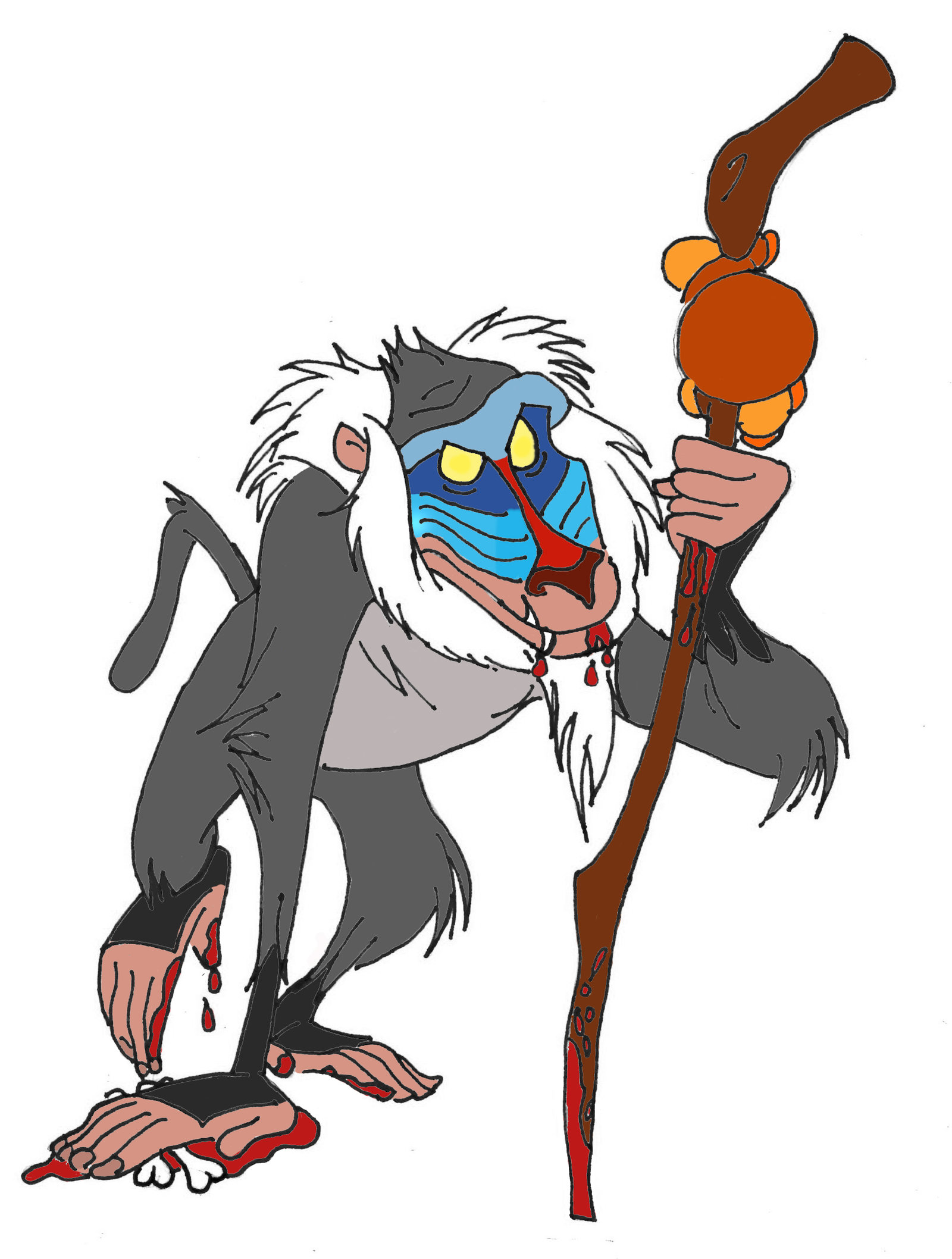 1600x2116 Rafiki Lion King Drawing