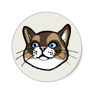 307x307 Cute Cat Drawings Stickers Zazzle Au