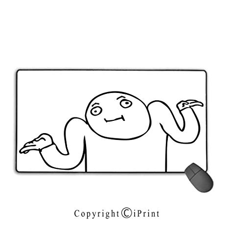 466x466 waterproof mouse pad, humor decor, whatever guy meme
