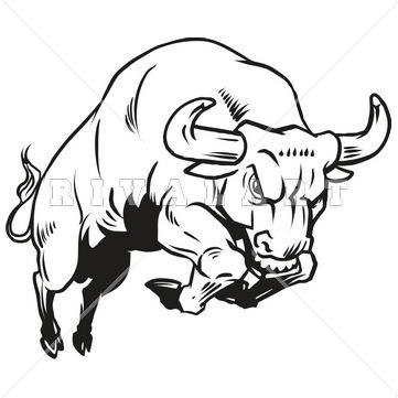 361x361 Charging Bull Drawing Image Group