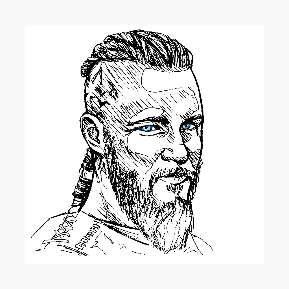 1000x1000 Ragnar Blue Eyes Photographic Print