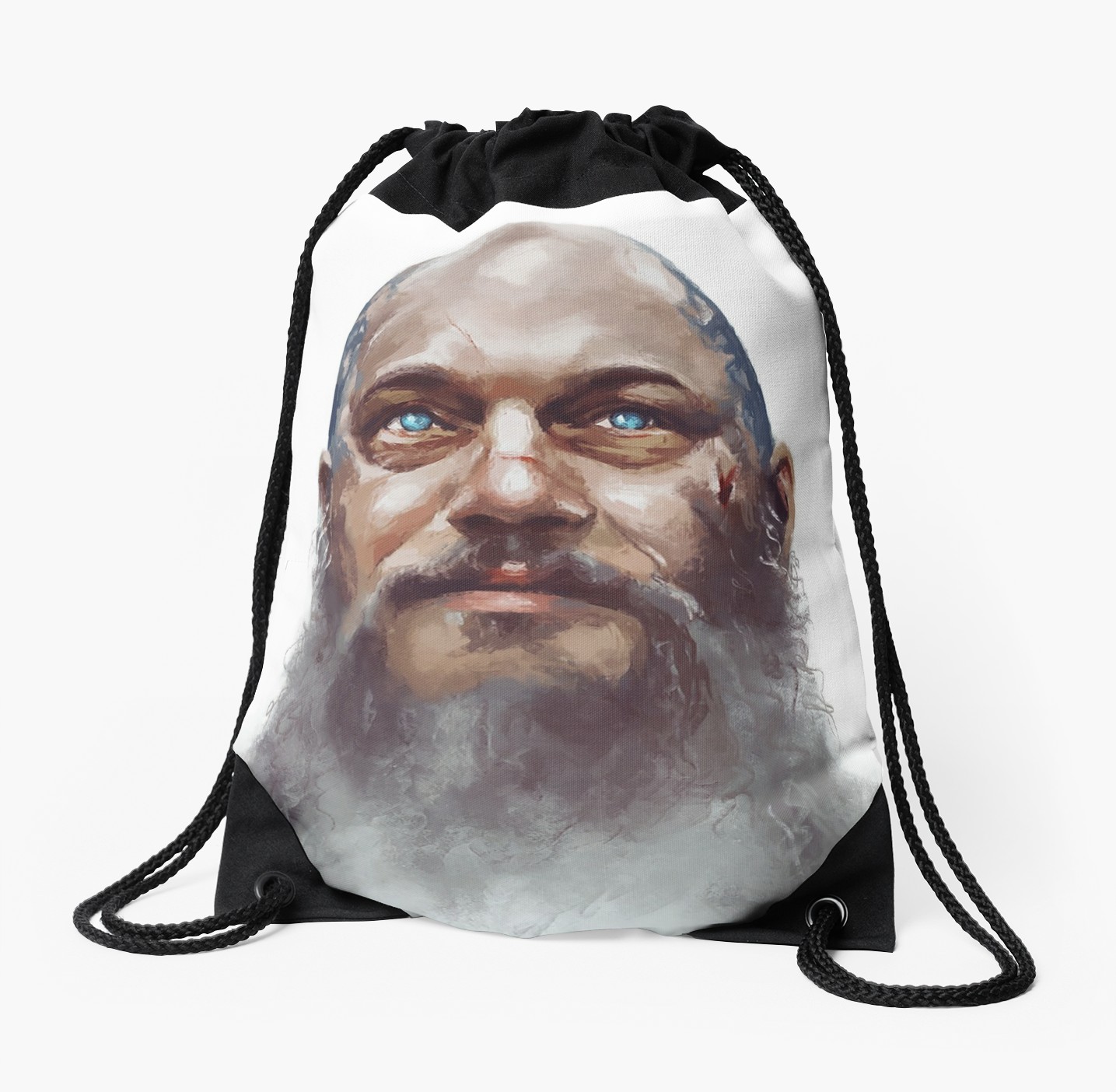 1435x1404 Ragnar Lothbrok Watercolor Drawstring Bag