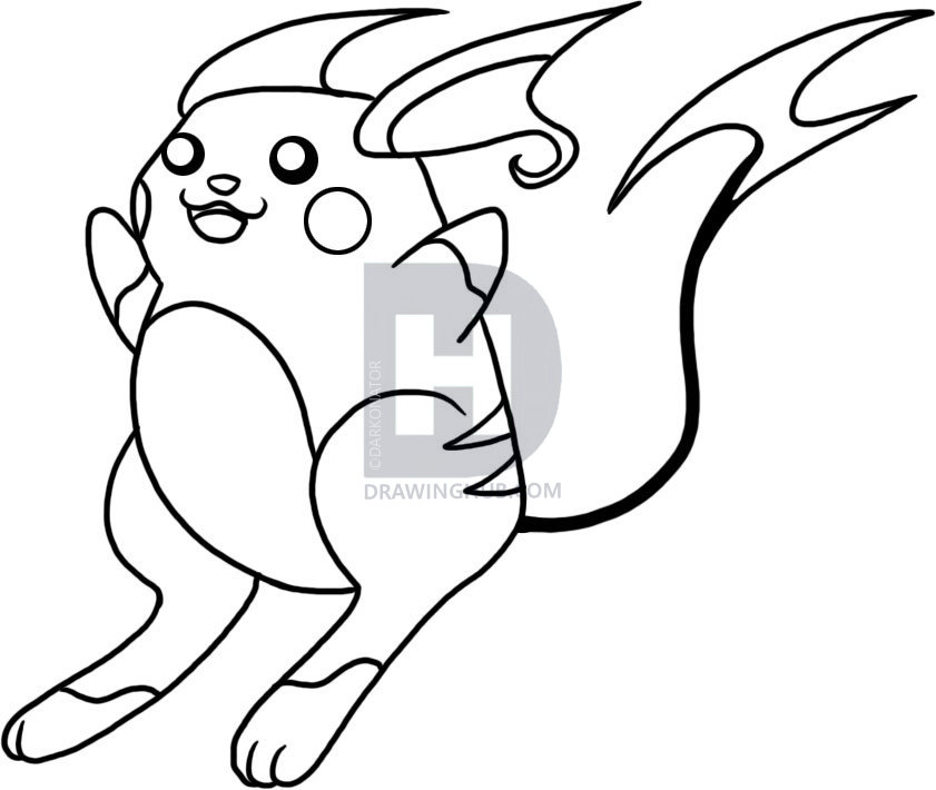 841x710 How To Draw Pokemon, Step