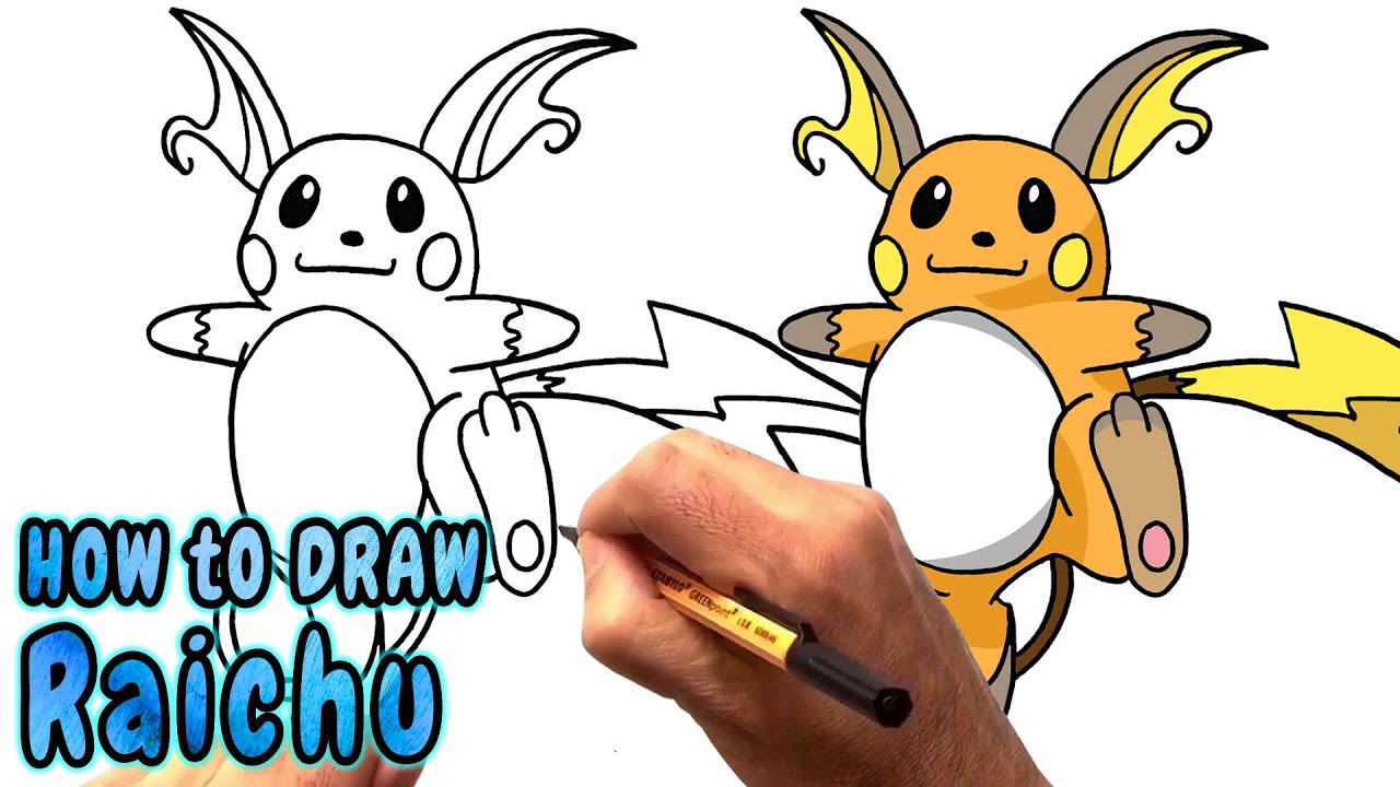 1280x720 How To Draw Raichu From Pokemon