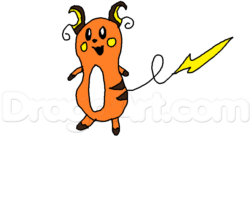 841x748 How To Draw Raichu, Step