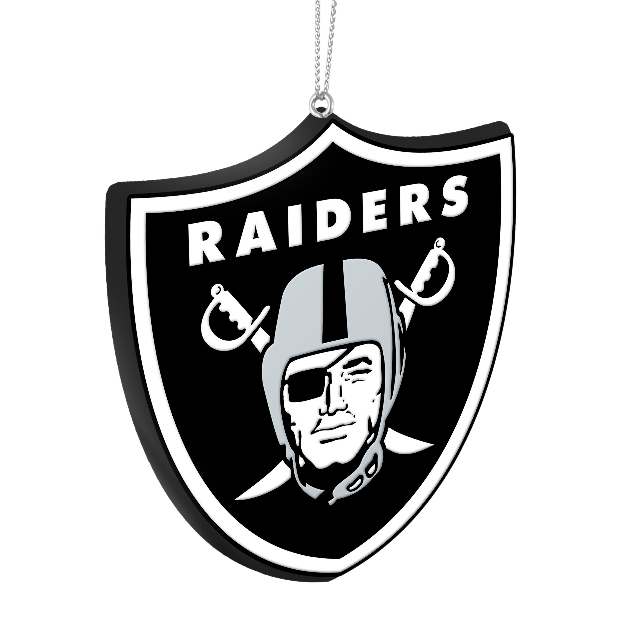 2500x2500 oakland raiders nfl resin logo ornament