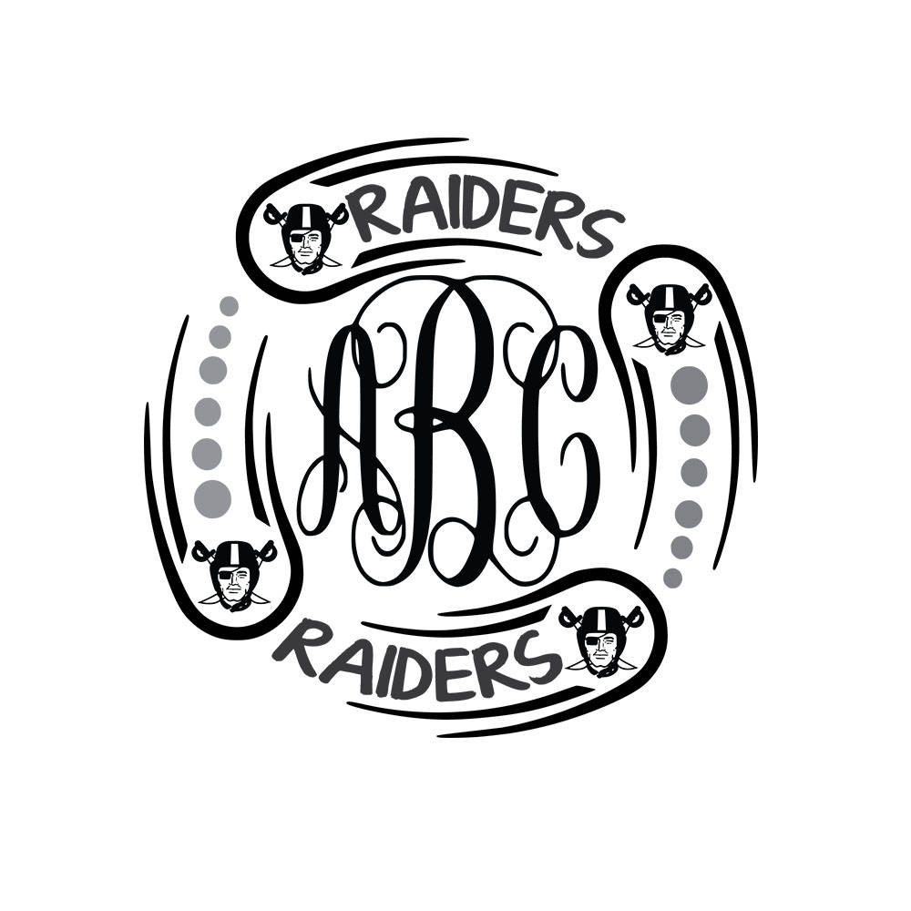 1000x1000 Raiders Arrow Circle Monogram Svgdxfpngdigital Etsy