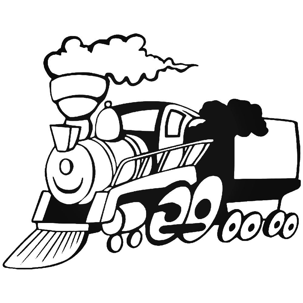 1000x1000 Train Locomotive Railroad Railway Vinyl Decal Sticker