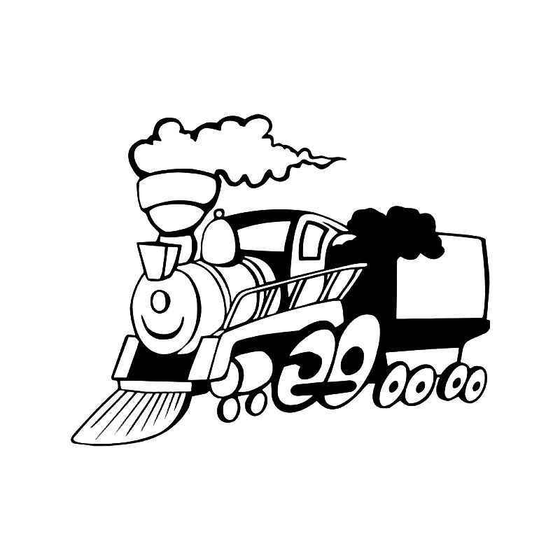 800x800 Train Locomotive Railroad Railway Vinyl Sticker