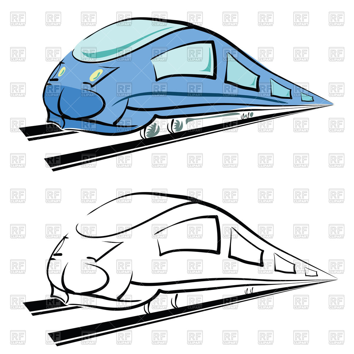 1200x1200 Outline Of Modern Train Vector Image Of Travel