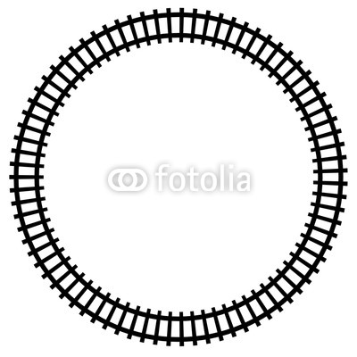 400x400 Railway, Railroad Silhouettes With Distortion Effect Train, Met