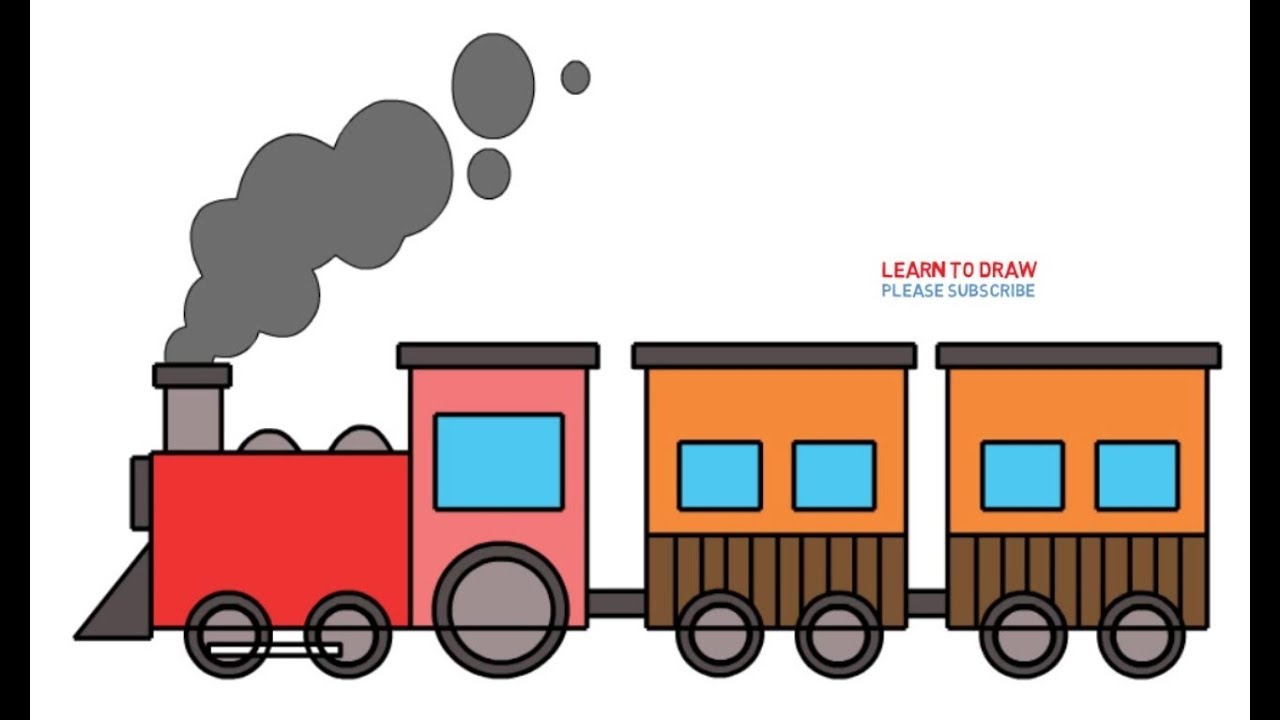1280x720 How To Draw A Old Train Step
