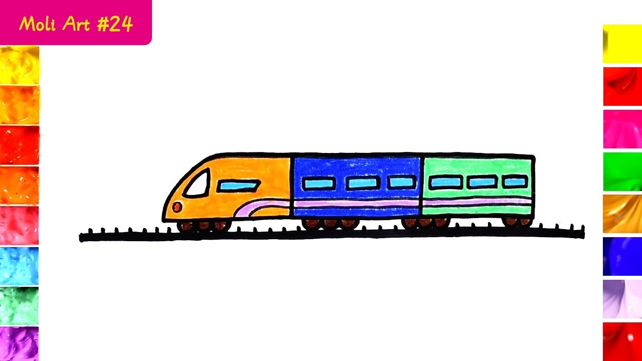 1280x720 How To Draw Train Coloring Kids Learn Drawing Art Colors