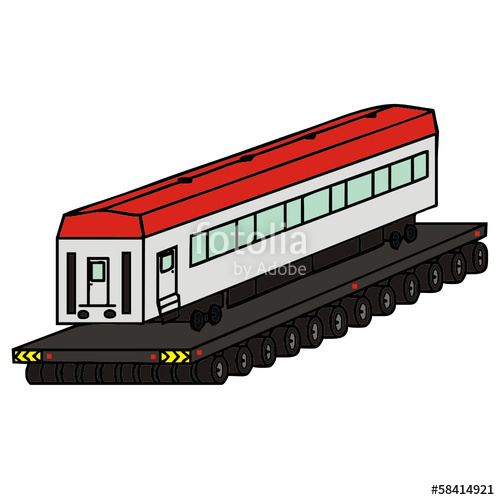 500x500 Vector Drawing Of A Train Wagon Stock Image And Royalty Free