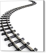 163x186 Meandering Railway Track Wood Print