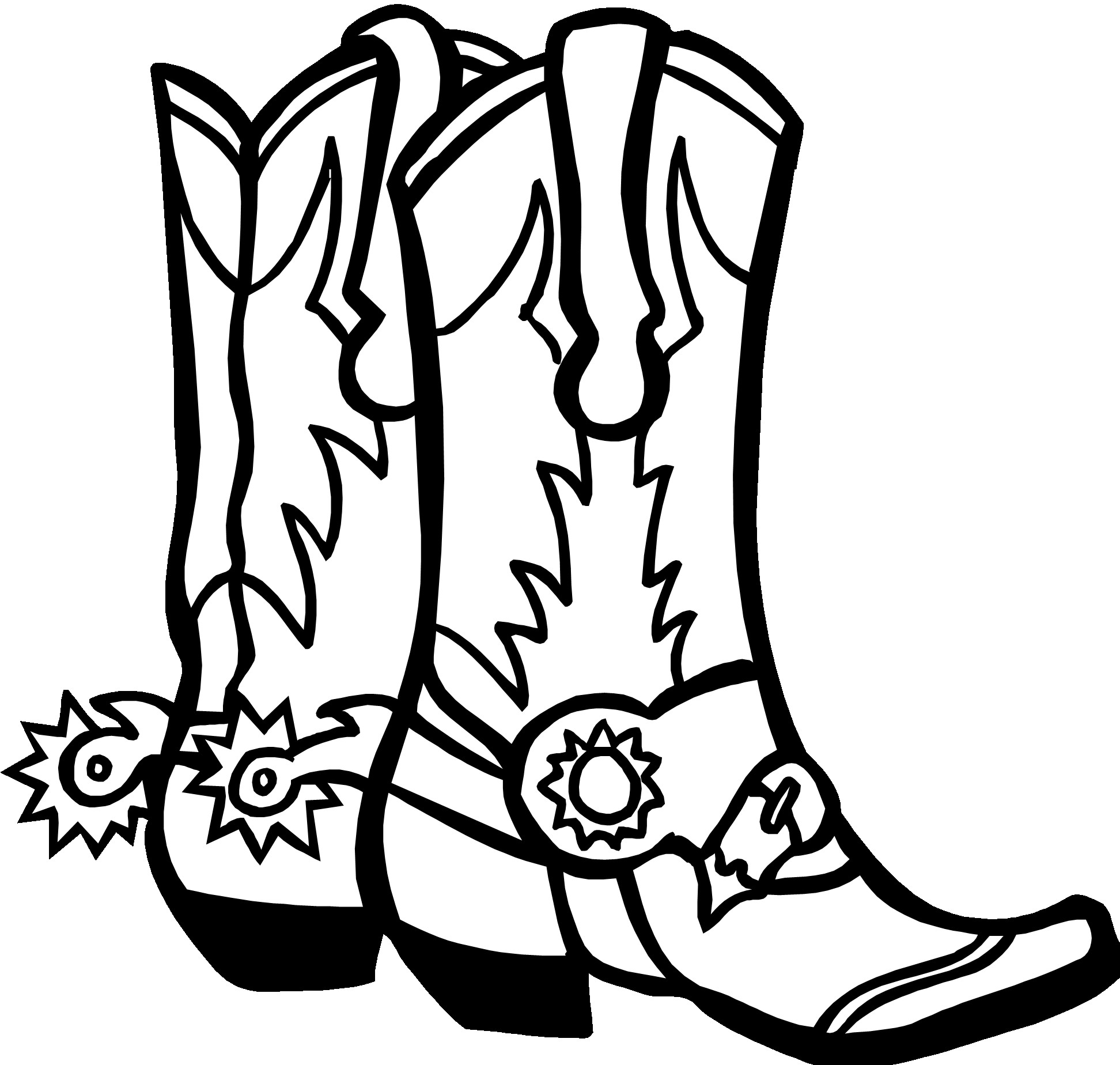 1944x1848 Cowboy Boots Drawing