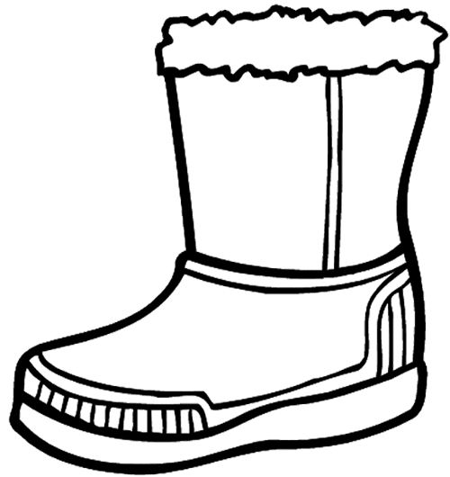 500x530 Winter Boots Large Coloring