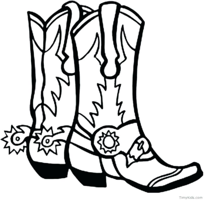 811x796 Boots Coloring Pages