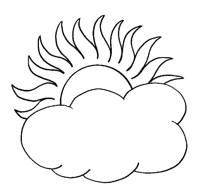 687x675 Coloring Pages Clouds Cloud Coloring