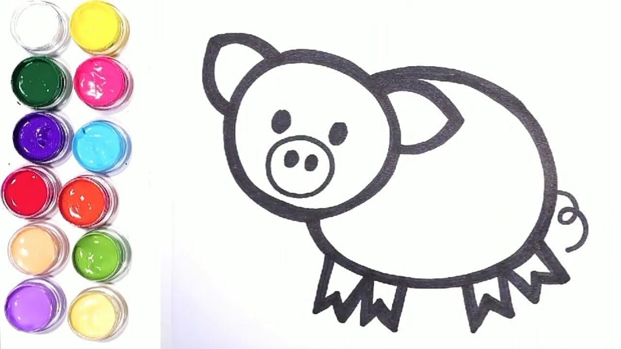 1280x720 Glitter Rain Water Drap Coloring And Drawing For Kids, Toddlers