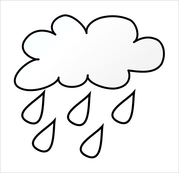 585x566 Rain Drawing Cloud For Free Download