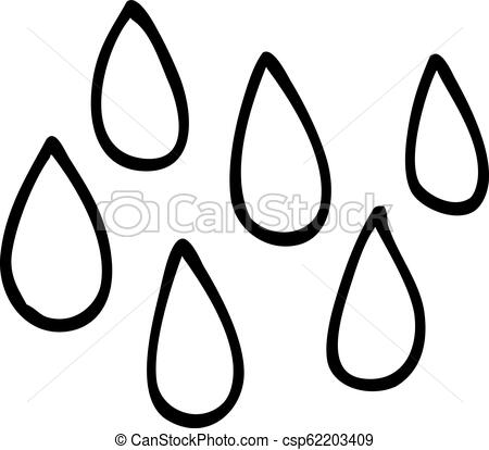 450x414 Line Drawing Cartoon Rain Drops