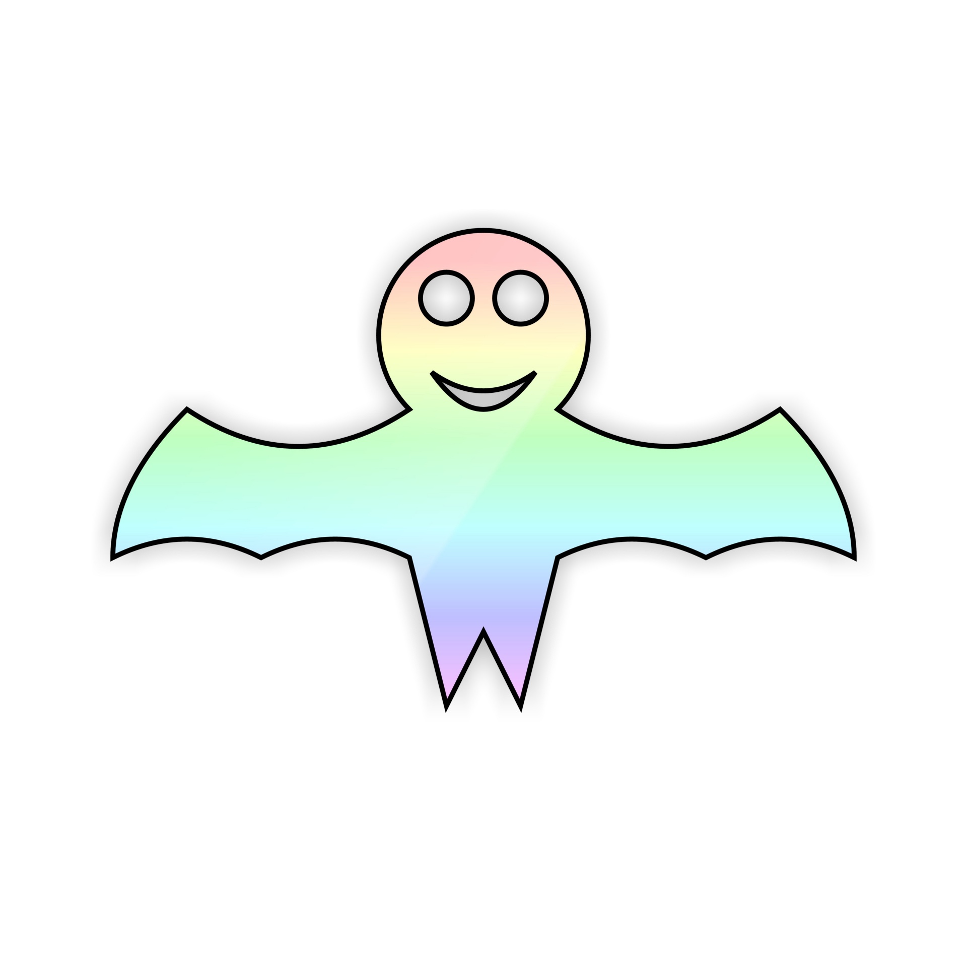 1920x1920 Rainbow, Bat, Drawing, Isolated, White