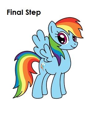 300x388 how to draw rainbow dash final step draw in rainbow dash