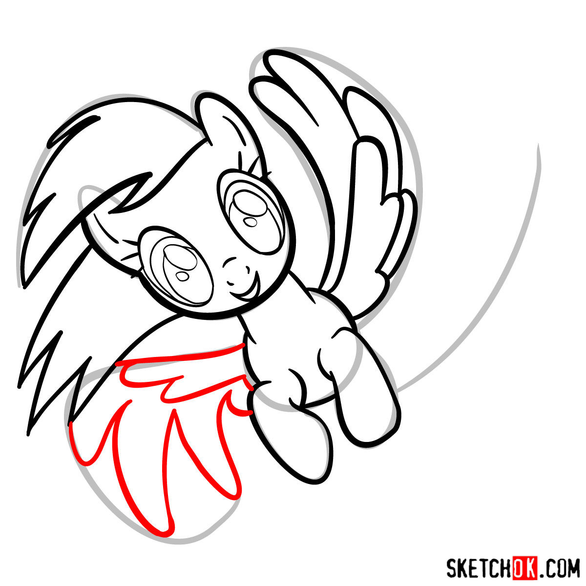 1200x1200 How To Draw Rainbow Dash In A Flight Mlp