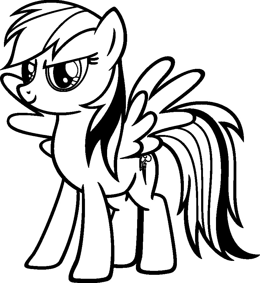 857x933 Rainbow Dash Lineart