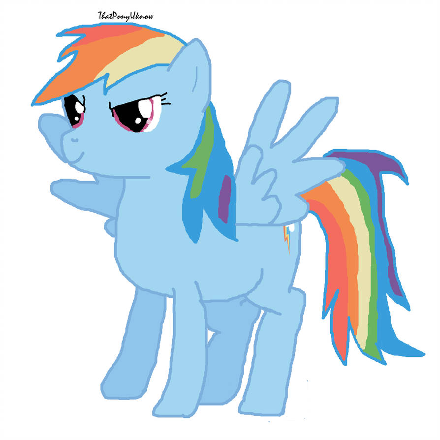 894x894 A Drawing Of Rainbow Dash