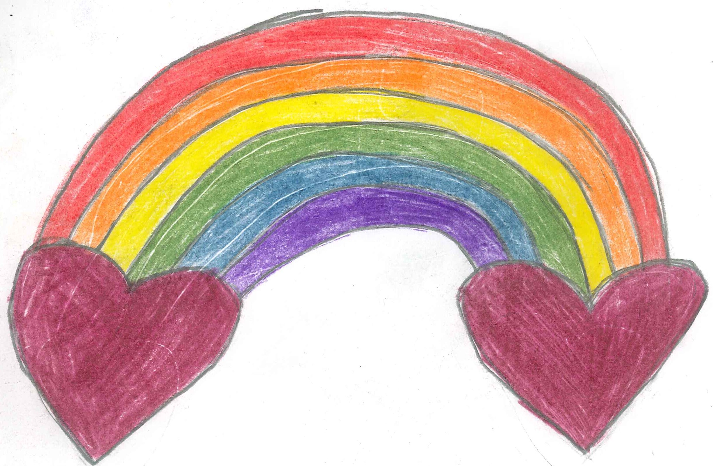 2452x1603 Rainbow Drawing, Pencil, Sketch, Colorful, Realistic Art Images