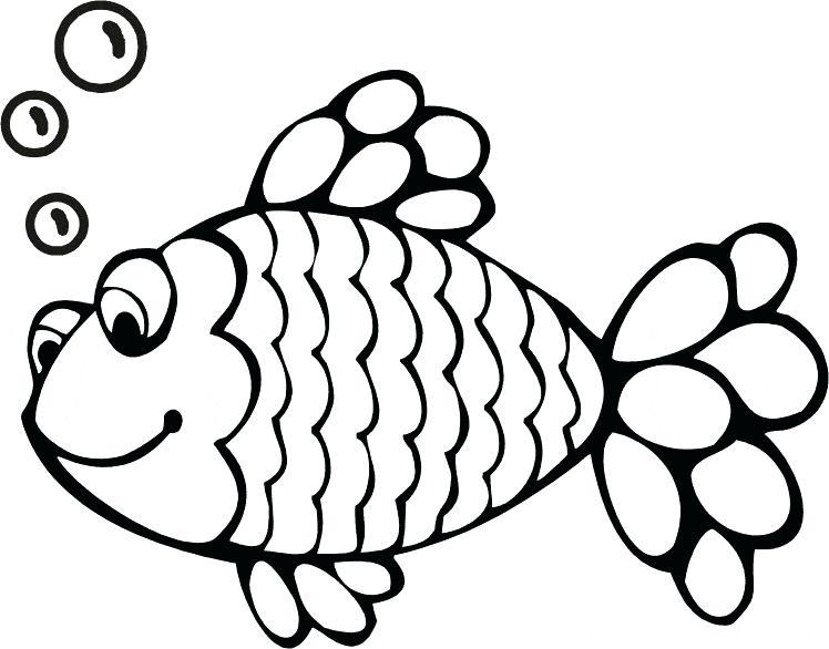748x586 Rainbow Fish Black And White Clipart