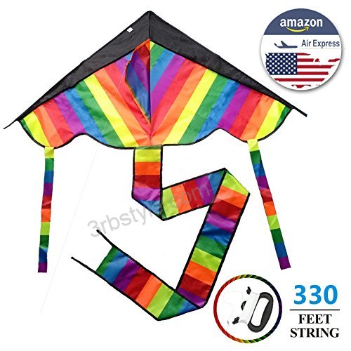 500x500 Ourfun Huge Rainbow Kites For Kids Boys Girls Perfect Family Games