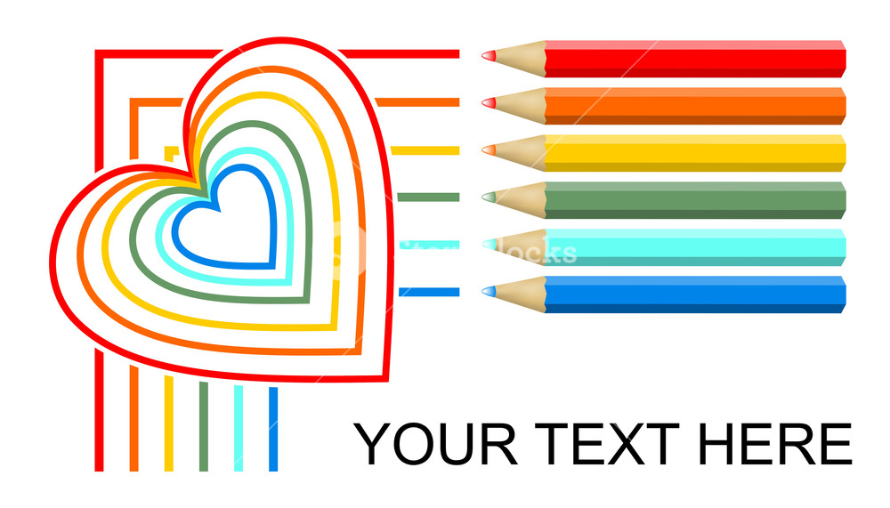 1000x571 Multicolored Crayons Drawing Lines And Rainbow Monoline Heart