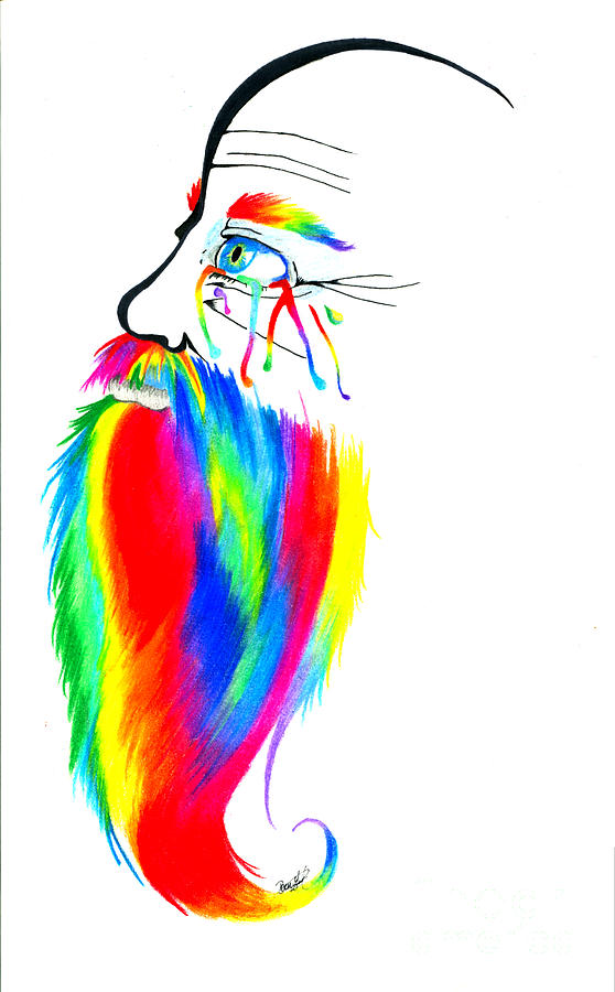 558x900 Rainbow Beard Drawing