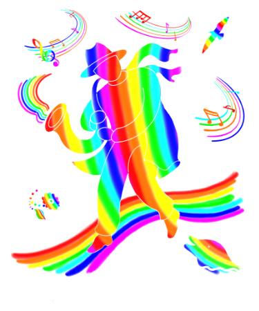 375x450 Rainbow Melody Drawing
