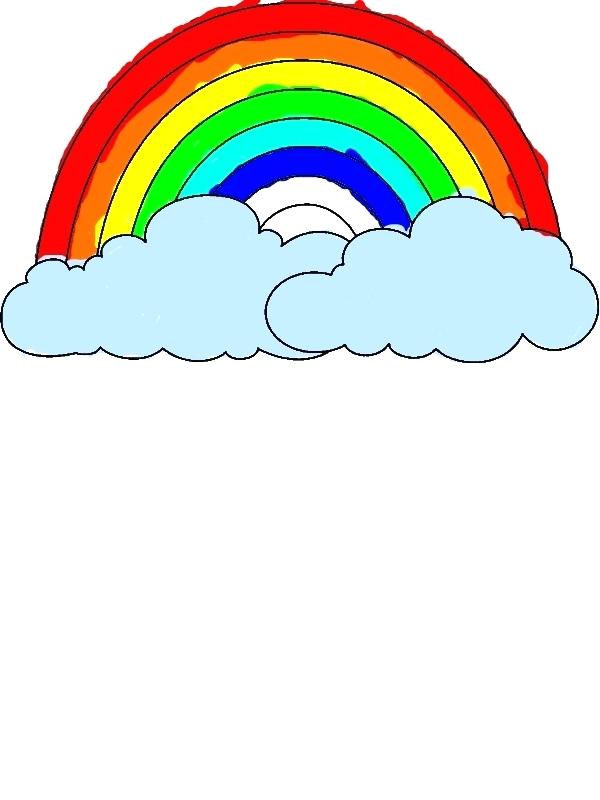 600x800 Rainbow With Clouds Coloring