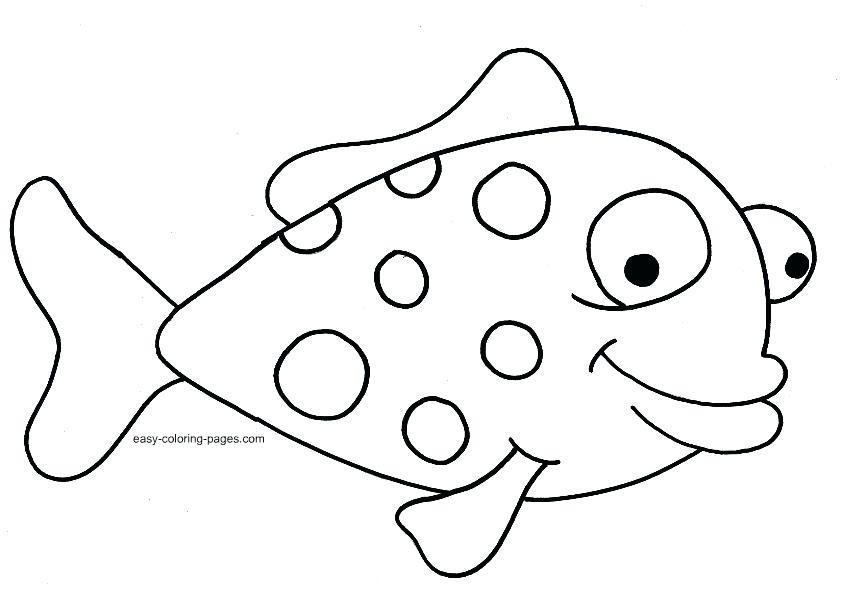 842x598 Fish Drawing For Colouring At Free For Personal Surprising