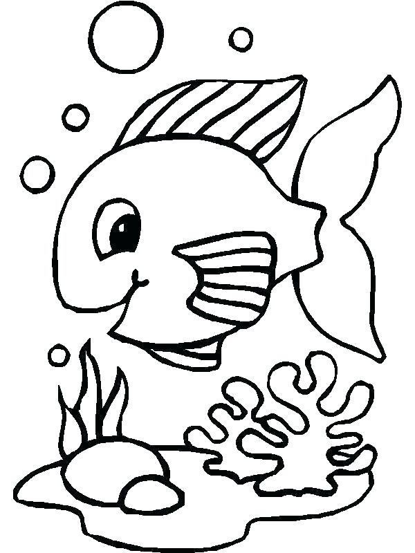 600x800 Fish Outlines Template Rainbow Fish Template To Color