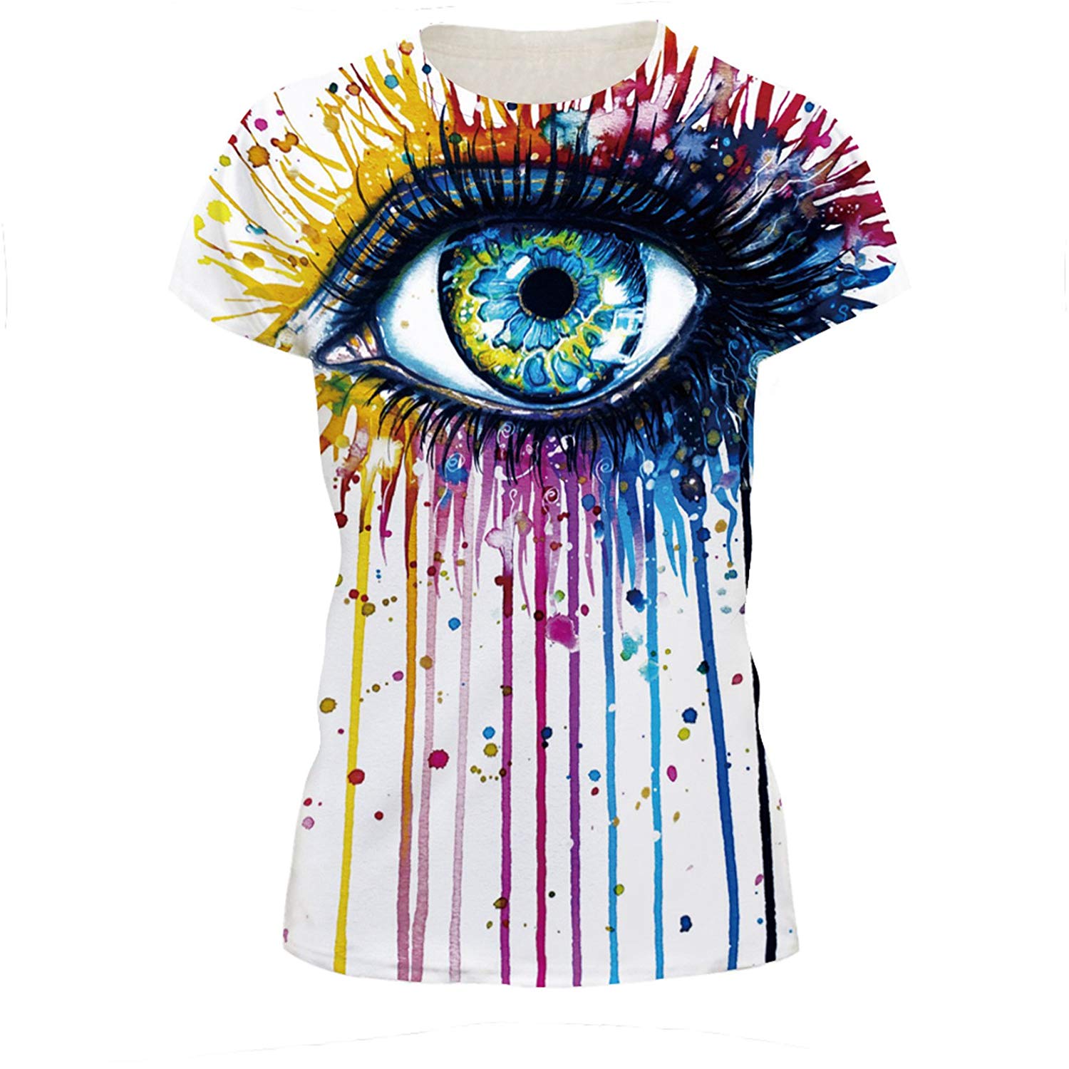1500x1500 Jiayiqi Rainbow Eye Art Drawing Cool Funny Hipster T Shirt