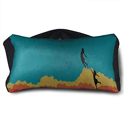 425x425 Kkdaq Drawing Rainbow Clouds Girls Eye Pillow Portable