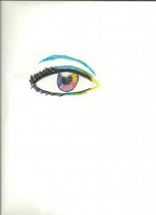 219x302 How To Draw A Rainbow Eye, Step