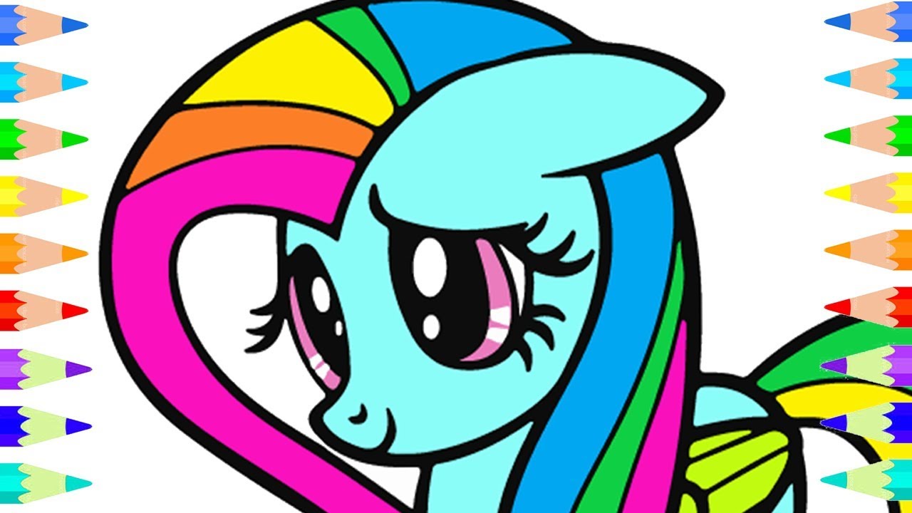 1280x720 Draw My Little Pony With Rainbow Colors For Kids Drawing Coloring