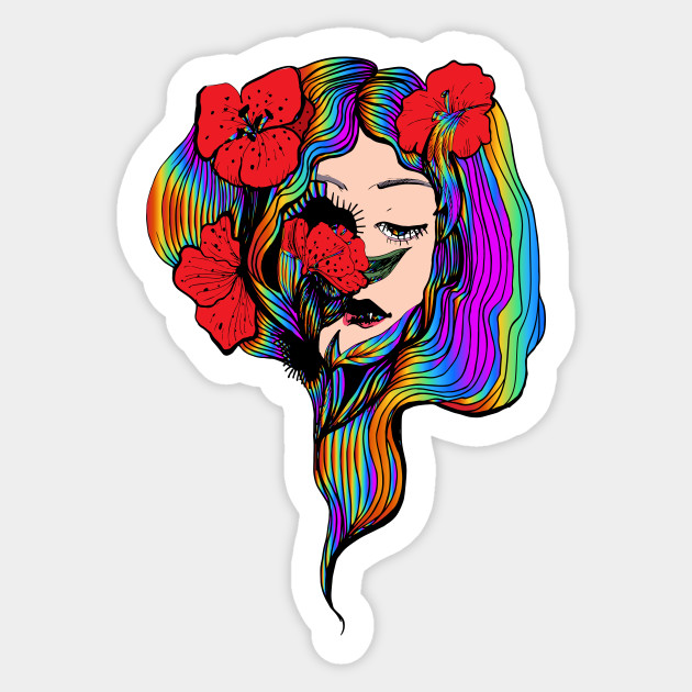 630x630 Girl With Rainbow Hair