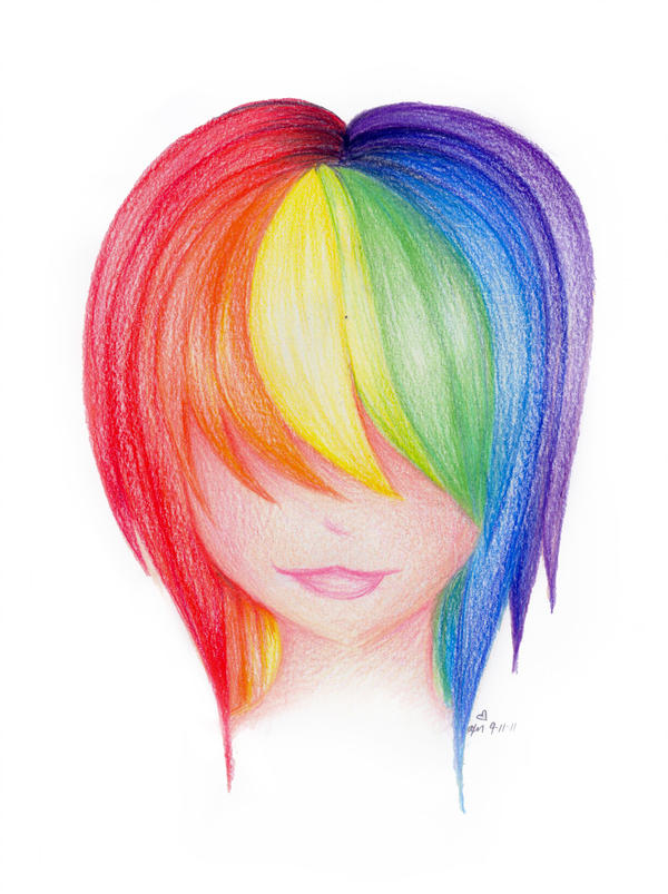 600x803 Rainbow Hair