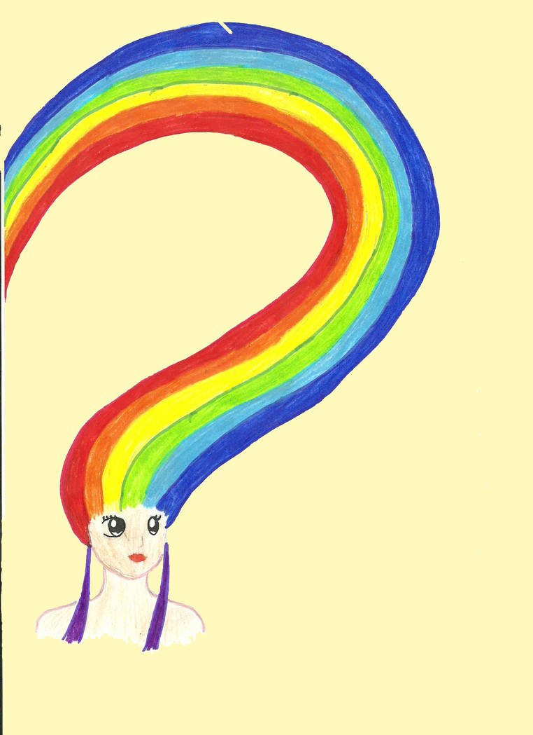 762x1049 Rainbow Hair With Coloured Background