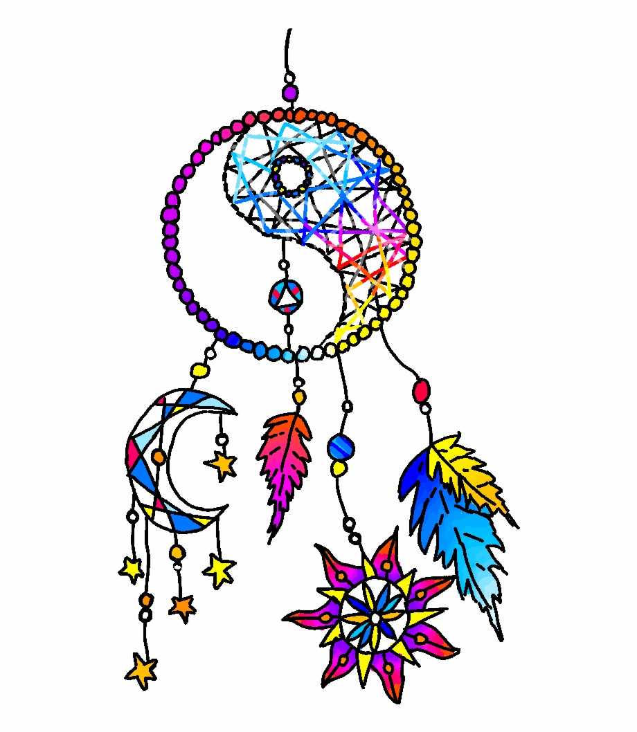 920x1058 Drawing Rainbow Dreamcatcher Png Download Free Png Images
